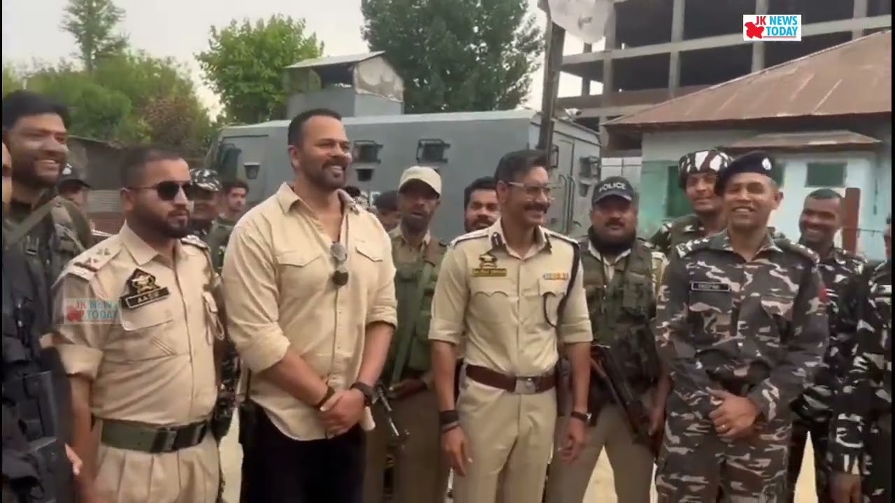 Bollywood Actor Ajay Devgan in Srinagar sho_oting for his upcoming movie "Singham 3 Again