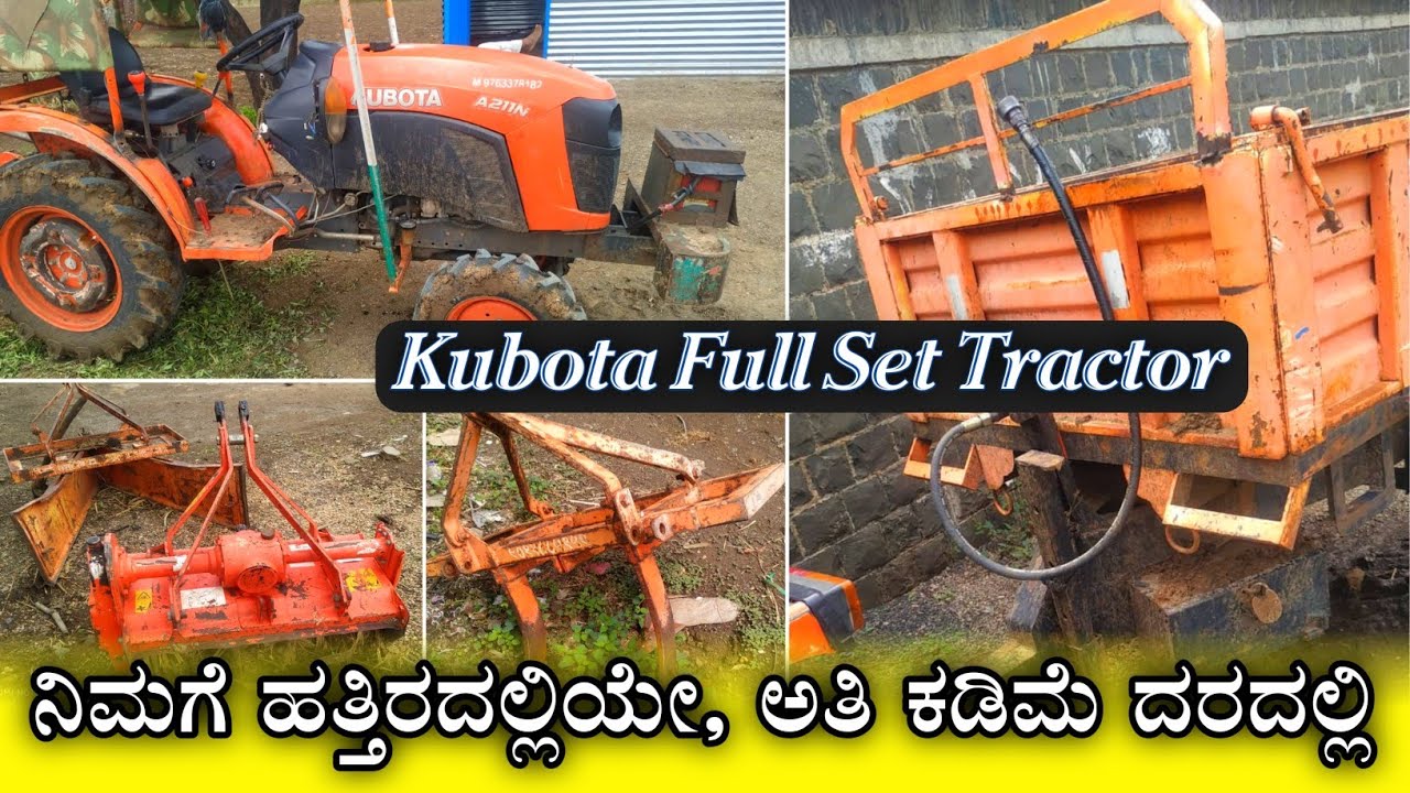 Kubota Full Set Mini Tractor For Sale 9665030968 Second Hand Tractor For Sale in Karnataka