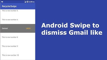 Android Recyclerview Swipe to dismiss, Gmail like