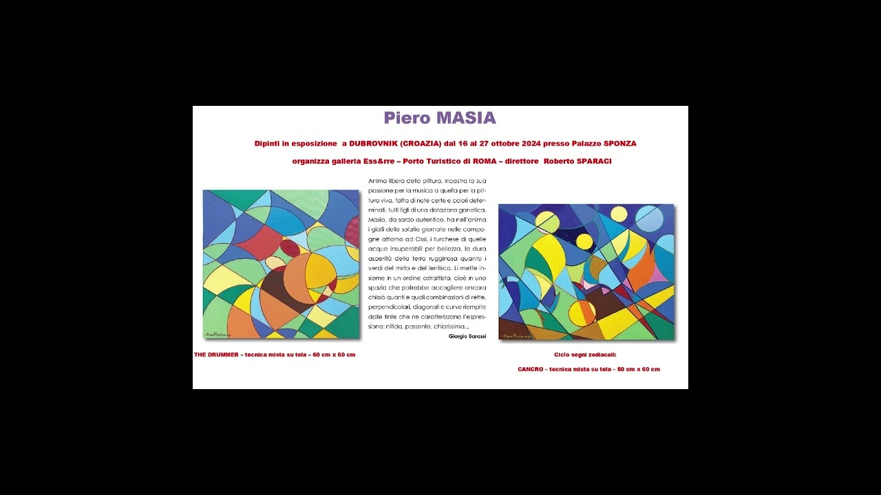 Piero MASIA espone in CROAZIA