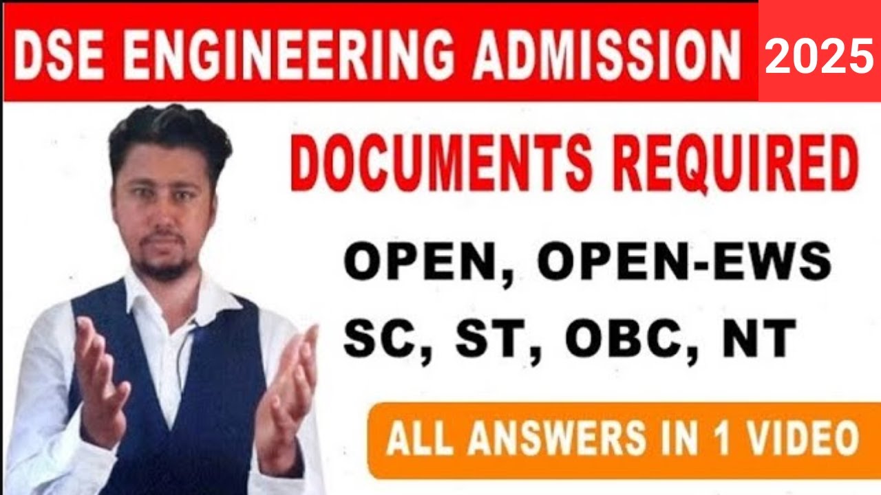 DSE Admission Process IMP Documents Required | Direct Second Year ...