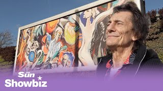 Rolling Stones' guitarist Ronnie Wood unveils his new artwork