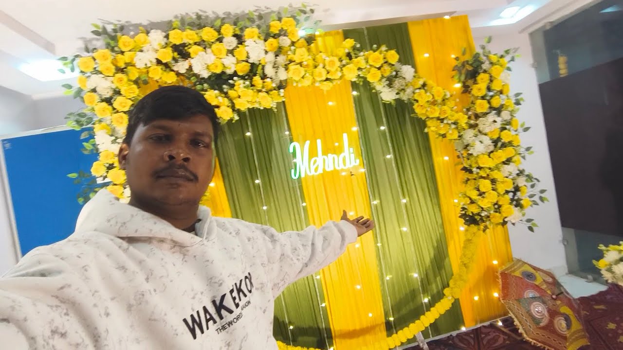 How to make haldi & mehndi ceremony backdrop