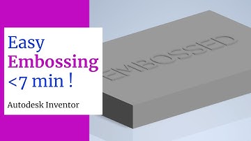 Easy Step-by-Step Emboss Deboss Autodesk Inventor Tutorial 2021