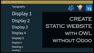 Odoo Development Tutorial: Create Static Website with OWL