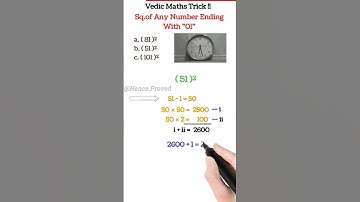 How to Find SQUARE of any Number using VEDIC MATH
