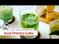 Iced Matcha Latte in 2 minutes 🍵 アイス抹茶ラテ