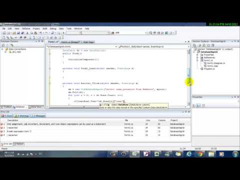 SignIn example with Access DataBase c#