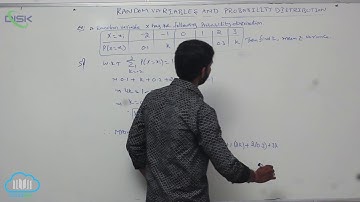 Random Variables || Random variable X has following probability distribution || Disk Telangana