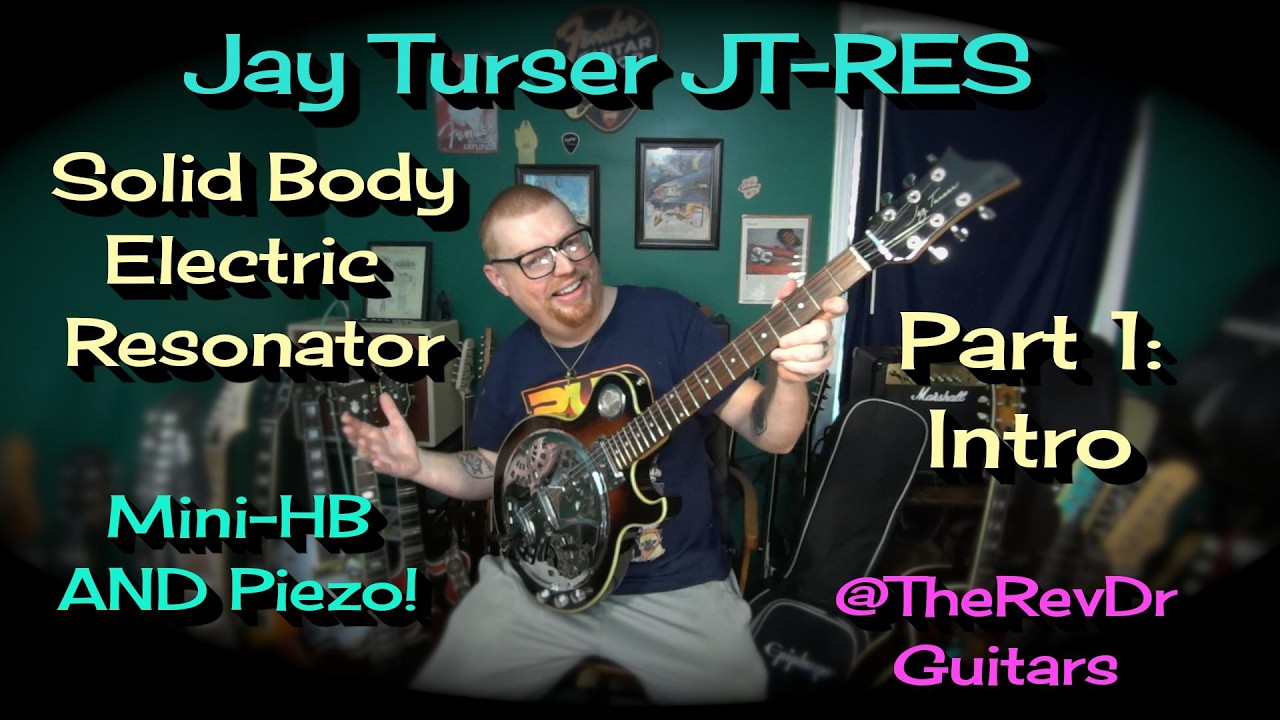Rare Weird Jay Turser JT RES Solid Body Electric Resonator Guitar