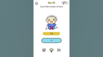 Brain out : Level 13 Count the number of hairs #brainout #gaming #hair #curious  #supt #puzzlegame