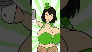 BREAST EXPANSION GIRL DRESSED AS A LEPRECHAUN FOR GOOD LUCK #breastexpansion  #breastexpansion2023