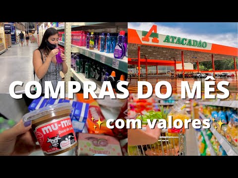 COMPRAS DO MÊS NO ATACADÃO COM VALORES - 2022