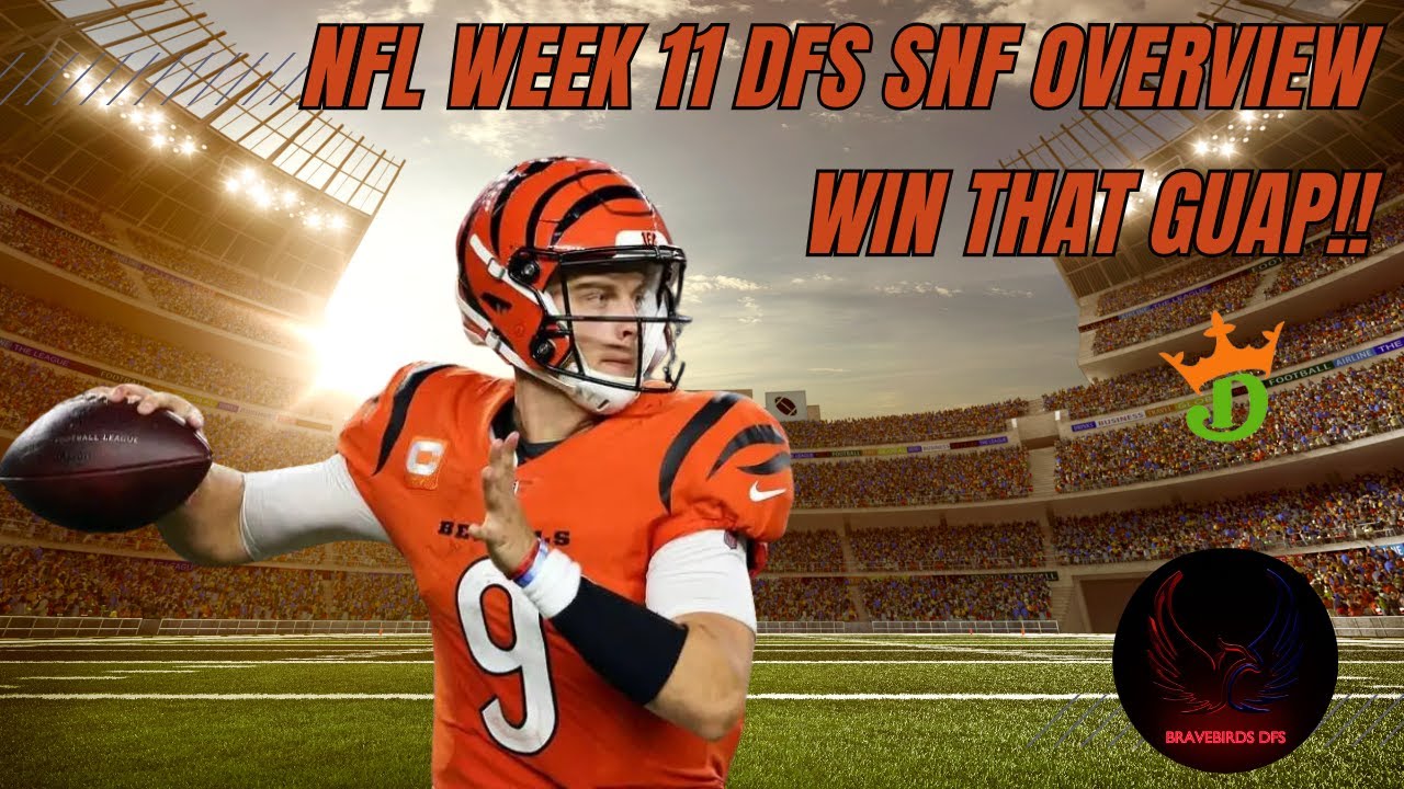 Week 11 snf bengals vs chargers showdown nfl dfs draftkings