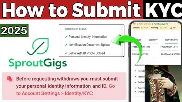 Sprout Gigs KYC Process 2025 | Sprout Gigs Identity/KYC Process| Gmail Subscription Task|TechSonya45