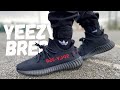 yeezy 350 bred on feet