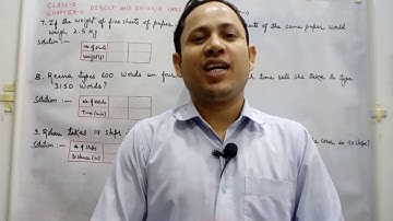 DAV Class 8 Maths | Direct and Inverse Variation | Chapter-4 | Worksheet-1 Qn. Nos. 7 to 12