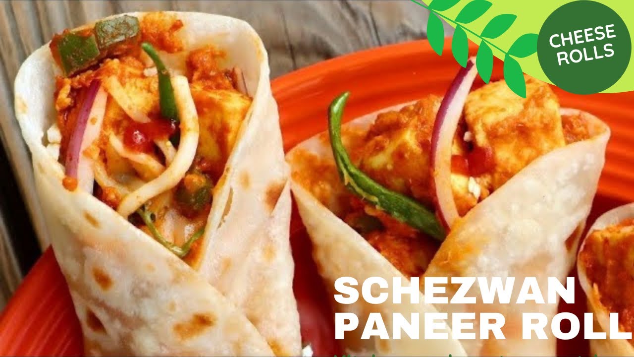 SCHEZWAN PANEER FRANKIE RECIPE VEG FRANKIE RECIPEHOW TO MAKE PANEER