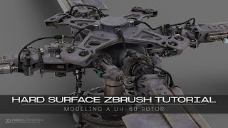 Hard Surface ZBrush Tutorial PROMO // Modeling A UH60 Rotor