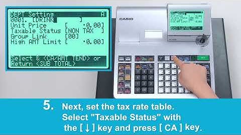 Programming / Setting departments data - Casio SE-C450 , SE-C3500 , SE-S400 , SE-S3000