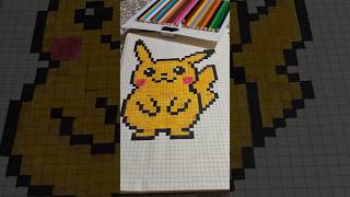 🎀Cute  Pikachu Pixel art ideas✨ #art #drawing #pixel #pixelart #pixelartideas #cute #viralshort