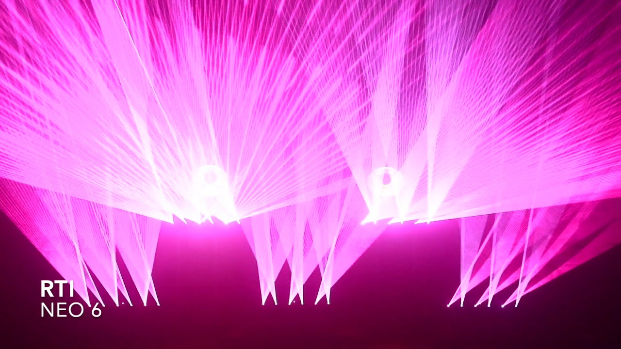 RTI Neo 6 - Demonstration using 5 pcs over DMX - RGB/White Laser Beam Bar with scanners