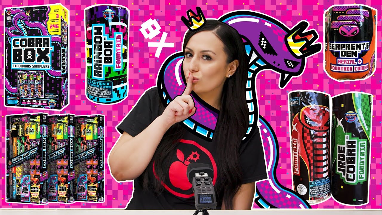 ASMR | RED APPLE FIREWORKS COBRA BOX FIREWORKS SAMPLER UNBOXING!