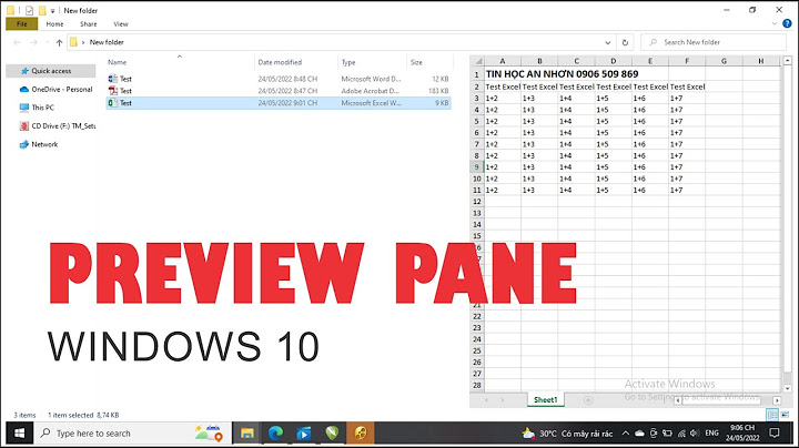 Caách preview file hình trong window 10