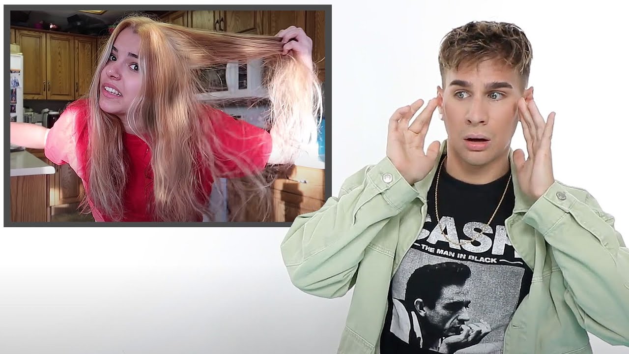 Hairdresser Reacts To Box Dye Bleach Fails