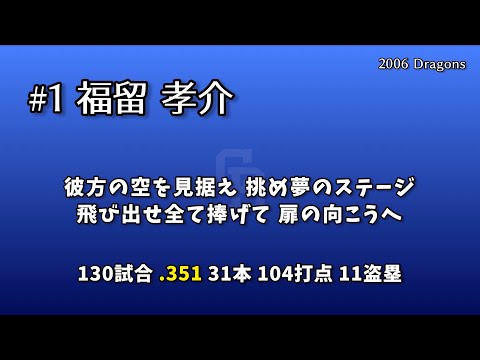 2006年 中日ドラゴンズ選手別応援歌