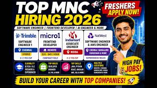 Top MNC Hiring 2026 🚀 Trimble, IndiaMART, NatWest & Remote Frontend Developer Jobs | Freshers Apply