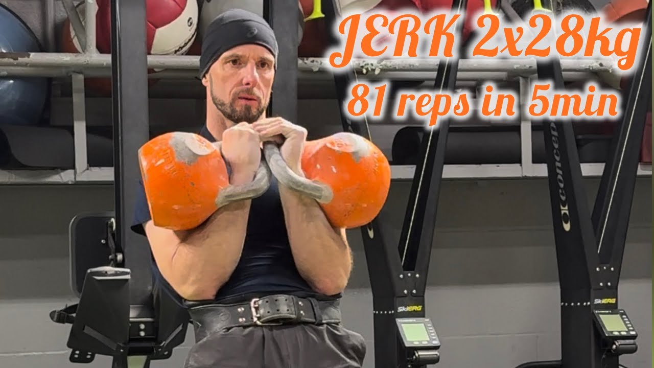 Kettlebell Sport JERK | 2x28kg | 5 min TEST | 81 reps