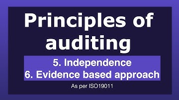 Principles of auditing: part-4 | Independence, Evidence based approach principle | ISO19011