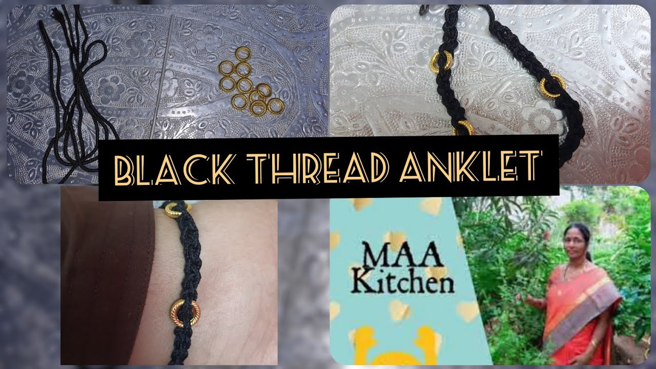 Black thread anklet DIY YouTube