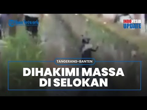 Viral Video Maling Dihakimi Massa di Selokan, Masih Sempat Ancam Warga Pakai Golok