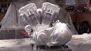 Harley Sportster,  Engine Paint Restoration (1 of 2) !