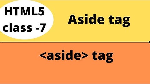 aside tag in HTML5 in hindi, aside tag in html in hindi