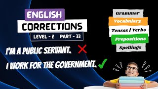 Learn English with Common Errors Level 2 Part 33 | Spotting errors | English Mistakes