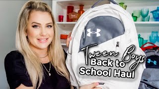 BOYS 2021 BACK TO SCHOOL HAUL 🍎📓✏️ | Clothes, Backpacks + Shoes for 7th, 6th &amp; 4th Grade Boys