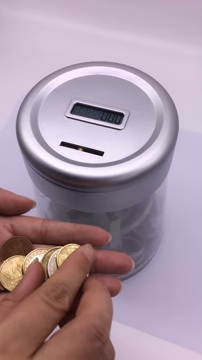 Копилка с электронным счетчиком и сортировщиком монет в виде банки ...