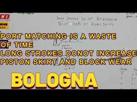 SIMPLE STROKE LENGTH DEMONSTRATION AND PORTING DYNO RESULTS FROM THE PAST