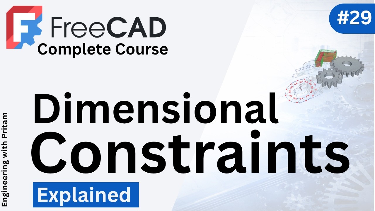 FreeCAD Tutorial –Define Sketches with Dimensional Constraints |#29 ...