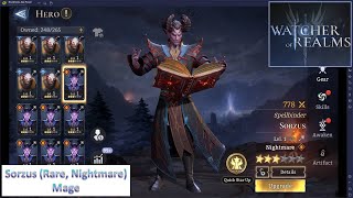 [*/\*] Watcher of Realms - Unlock Sorzus (Rare Mage, Nightmare), Awaken to Level 5 and Gameplay
