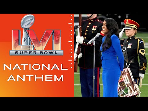 Mickey Guyton Sings the National Anthem at Super Bowl LVI