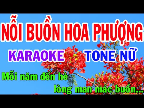 Nỗi Buồn Hoa Phượng Karaoke Tone Nữ Nhạc Sống gia huy beat
