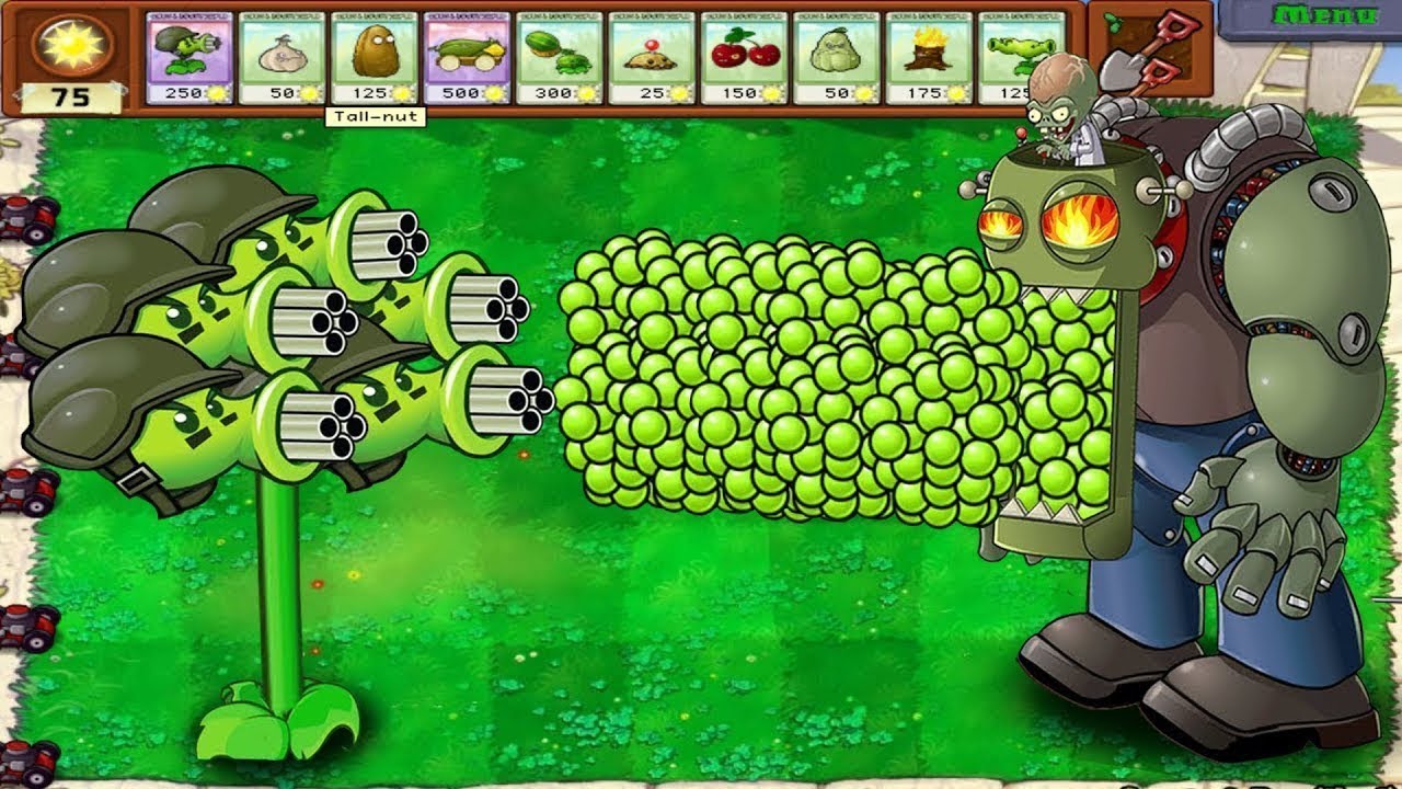 99 Gatling Pea VS Giga Zomboss Gargantuar - Plants vs Zombies Epic Hack ...