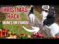 A VERY FAST CHRISTMAS HACK!! * MUM RIDE&#39;S PANDA!! *