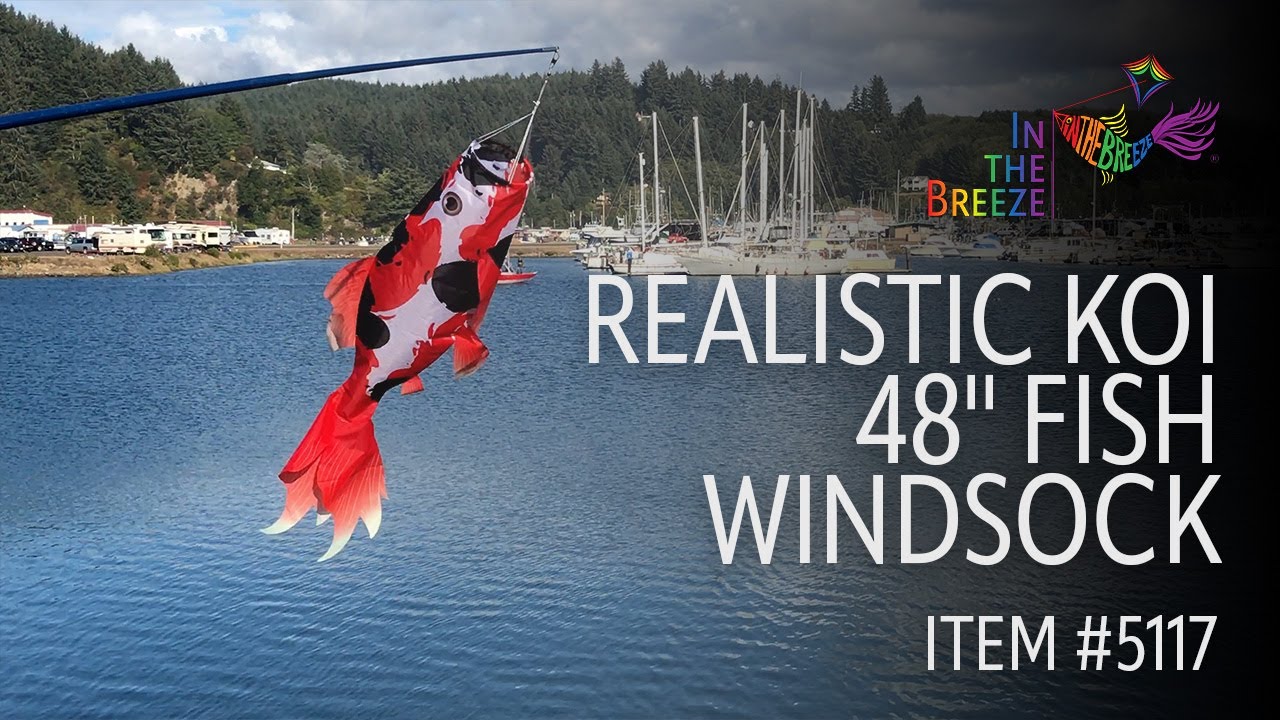Realistic Koi 48" Fish Windsock | Wholesale Garden Decor | In the Breeze