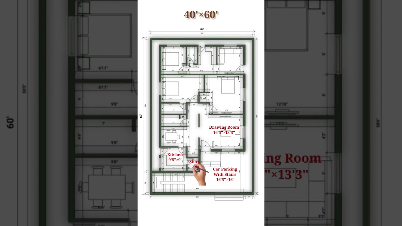 40×60 House Plan || 40×60 House Design || 40×60 Floor Plan || 