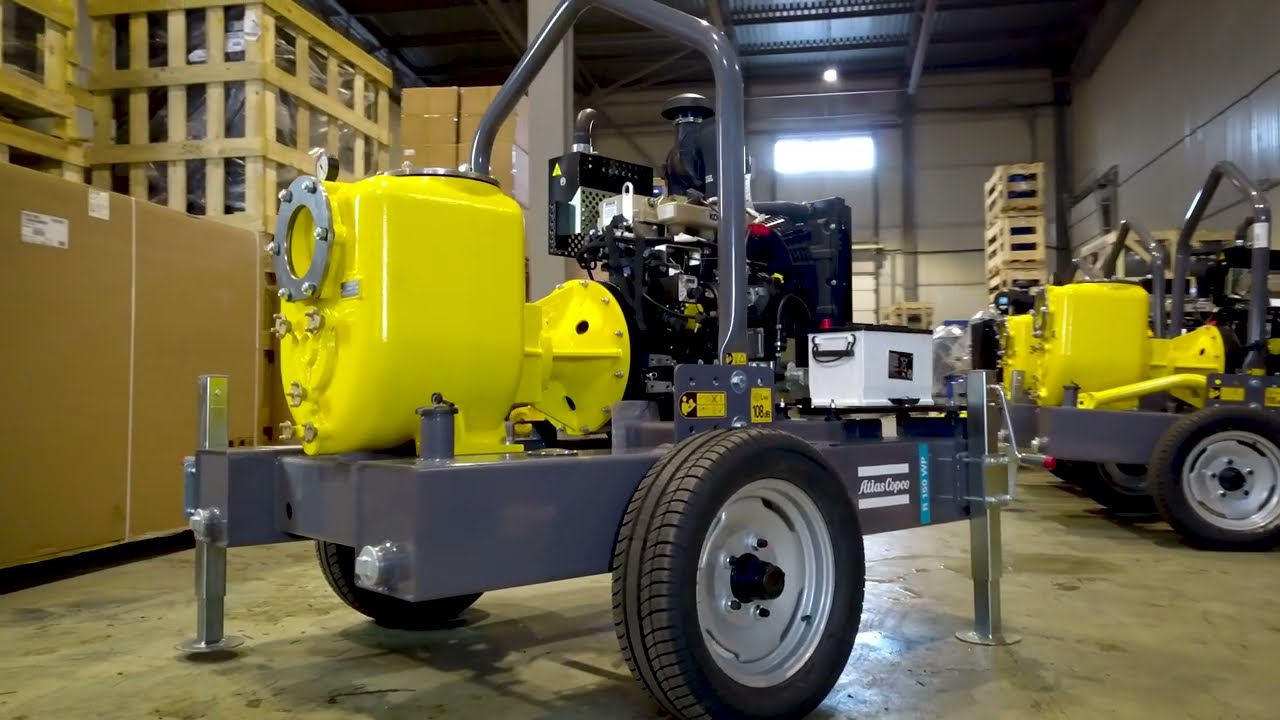 Обзор дизельной мотопомпы Atlas Copco (Varisco) VAR 6-250 FKL19 G11 TRAILER